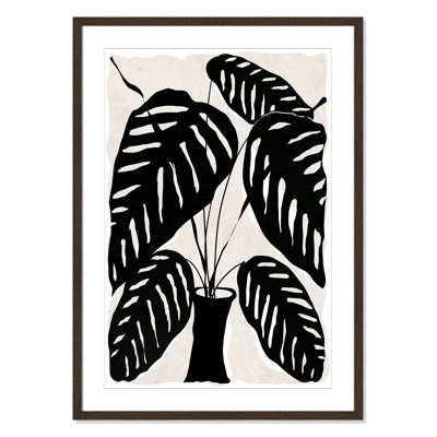 Black And White Potted Plant I by Daniela Santiago