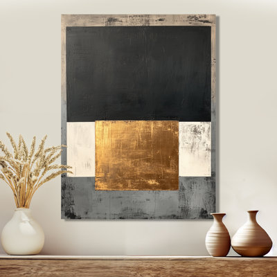«Square of Quiet Balance I» - décoration murale minimaliste en métal, impression métallique