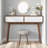 Entryway Table With 2 Carved Panel Drawers, Console Table With Storage Space And Wood Legs,Sofa Table Behind Couch For Hallway, Living Room
