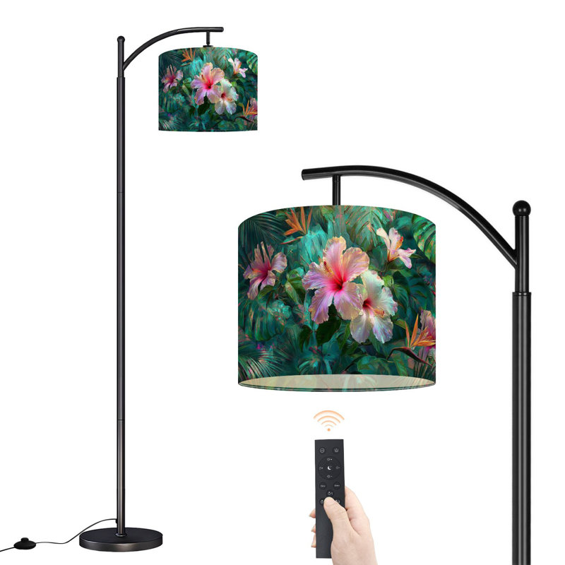 Lampe sur pied avec abat-jour ajustable Tropical