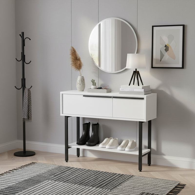 Lothrop Industrial Sideboard, White