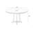 Walnut Round Sintered Stone Dining table-325998266