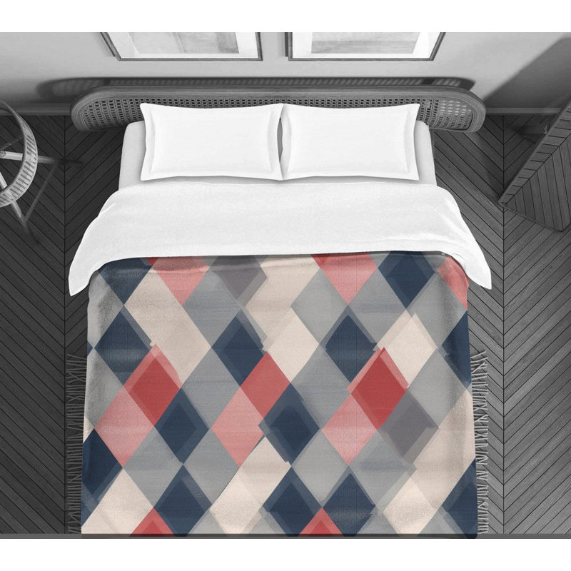Checkered Comforter, Twin Extra Long Comforter