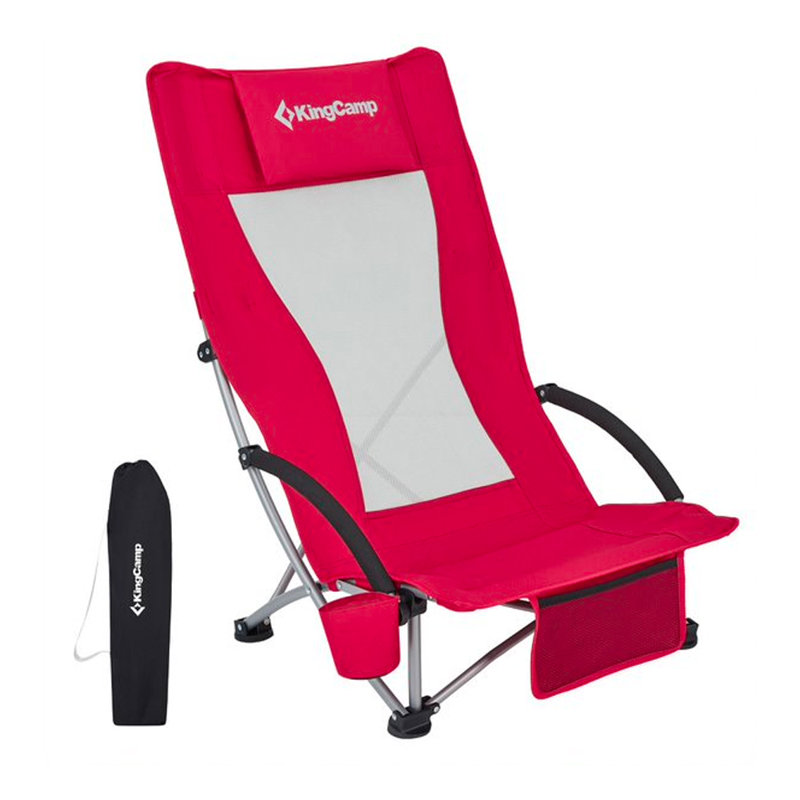 Folding Beach Chair, Red