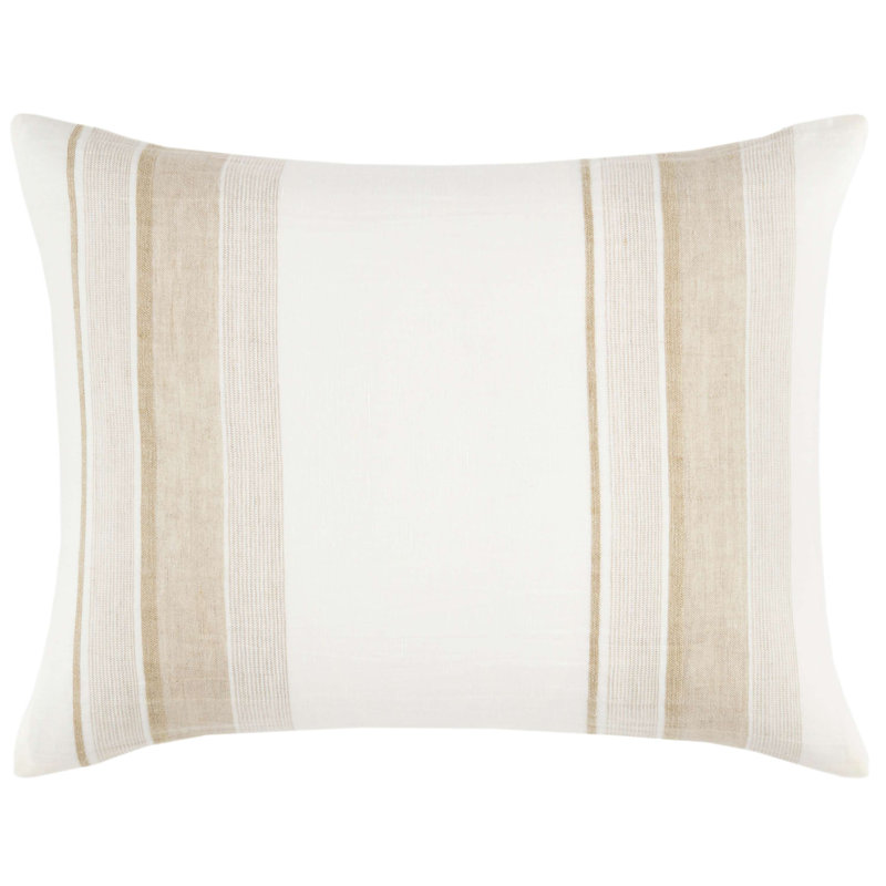 Napa Stripe Linen Natural Sham, Standard