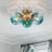 Pritee Glass Semi Flush Mount