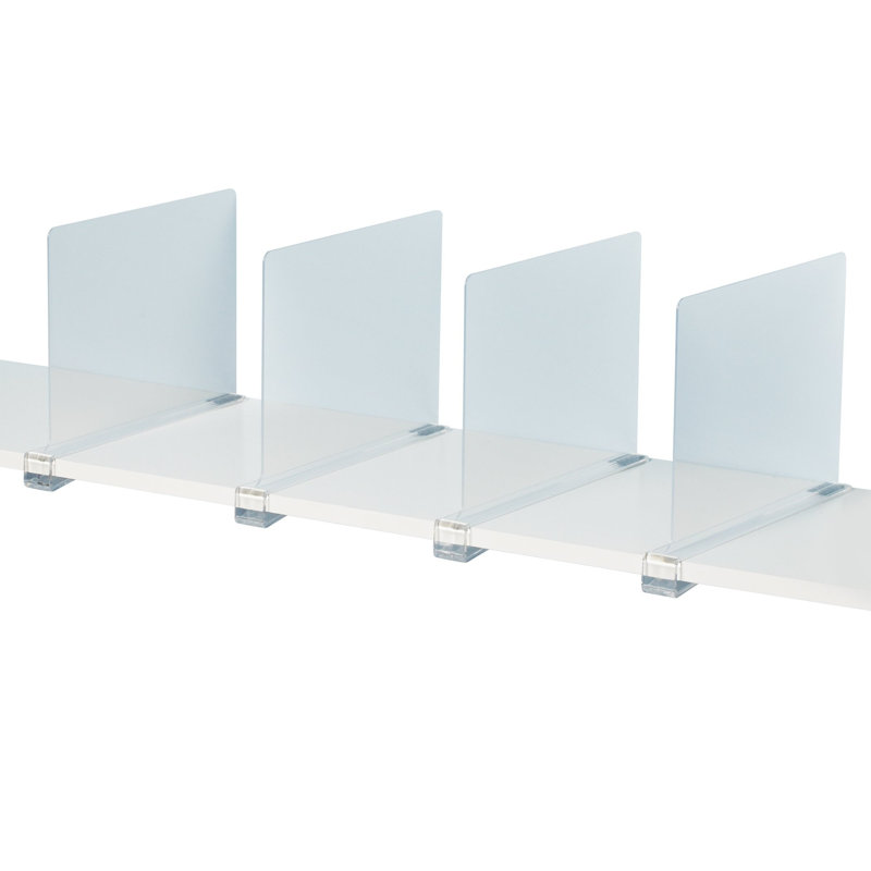 Closet Shelf Dividers with Anti-Slip Felt Pads - Set of 4