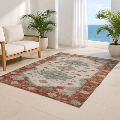 Tapis d'intérieur et d'extérieur surteint beige