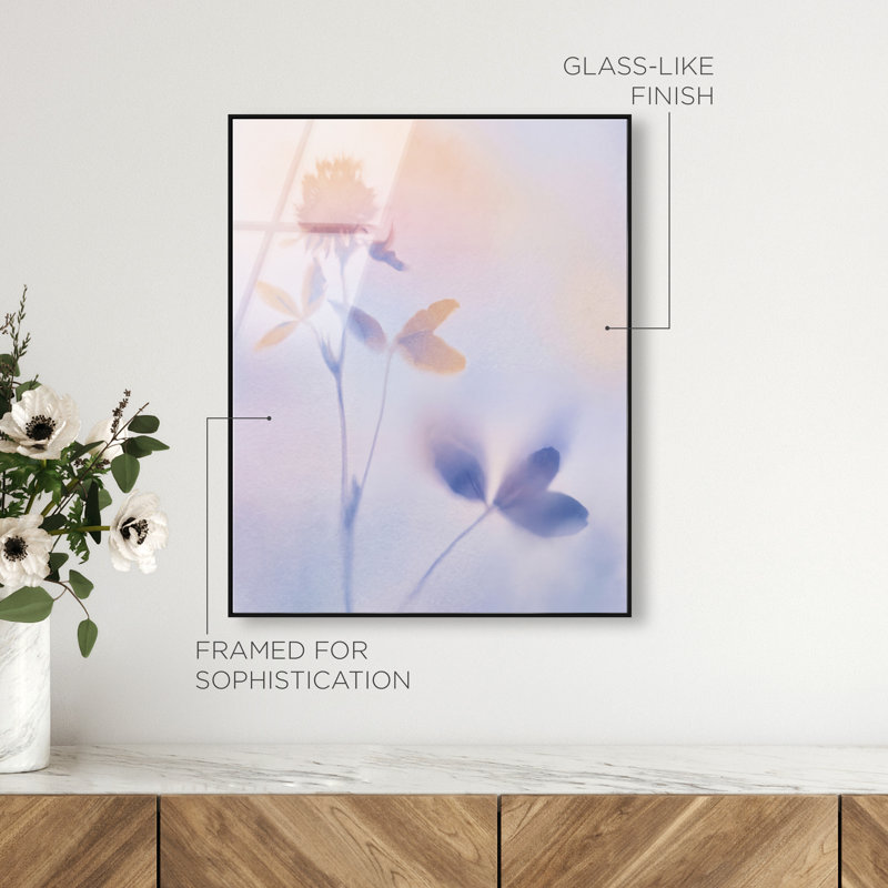 Lavender Shadows II Print, 31"H x 37"W, Black Floater Frame