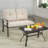 2 - Person 49cm Long Bistro Set With Padded Cushions And Table