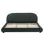 Structure de lit tapissier en velours vert foncé-1311509184