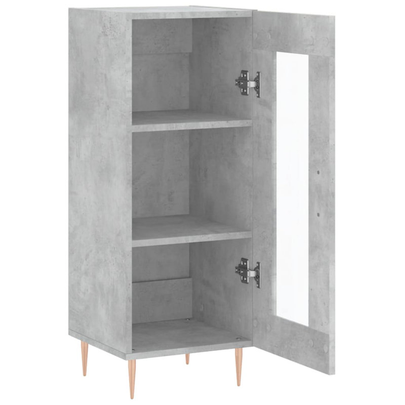 Minonk Display Cabinet, Concrete Grey