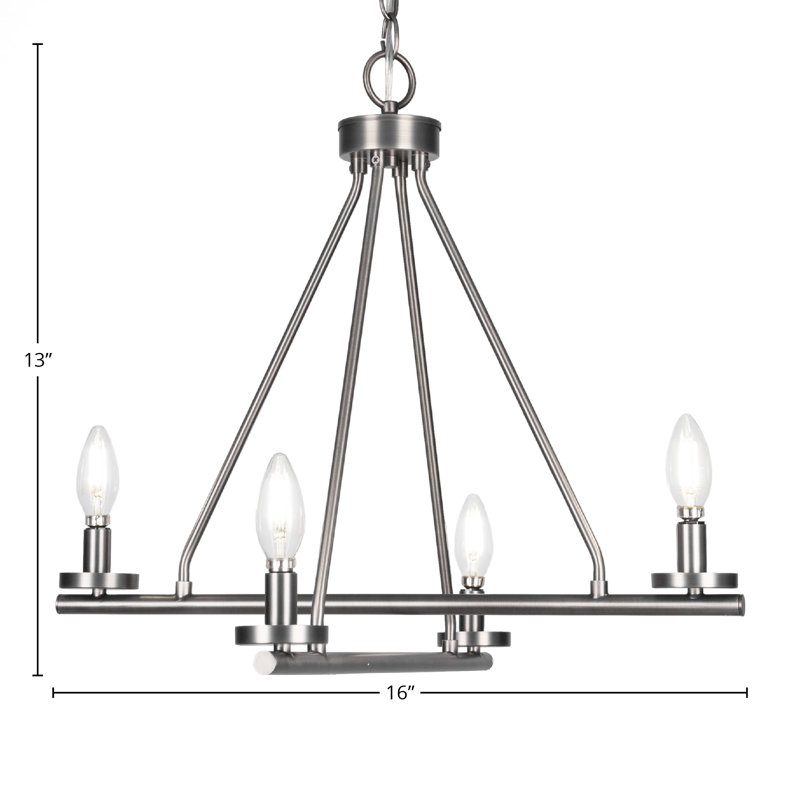 Plafonnier semi-encastré 4 lumières Trinity, Graphite