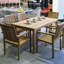 Linear Outdoor Teak Dining Table-1892599565