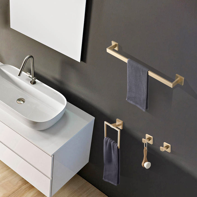 10 - Piece Bathroom Hardware Set, Brushed Gold