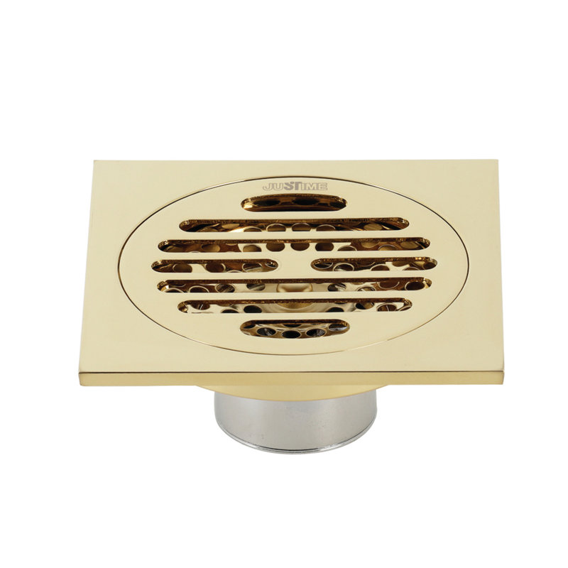 Drain de douche Watercours Symmetric Grid, Laiton poli