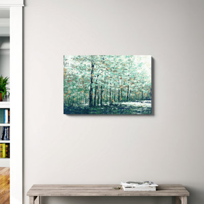 Blue Treeline - peinture sur toile tendue