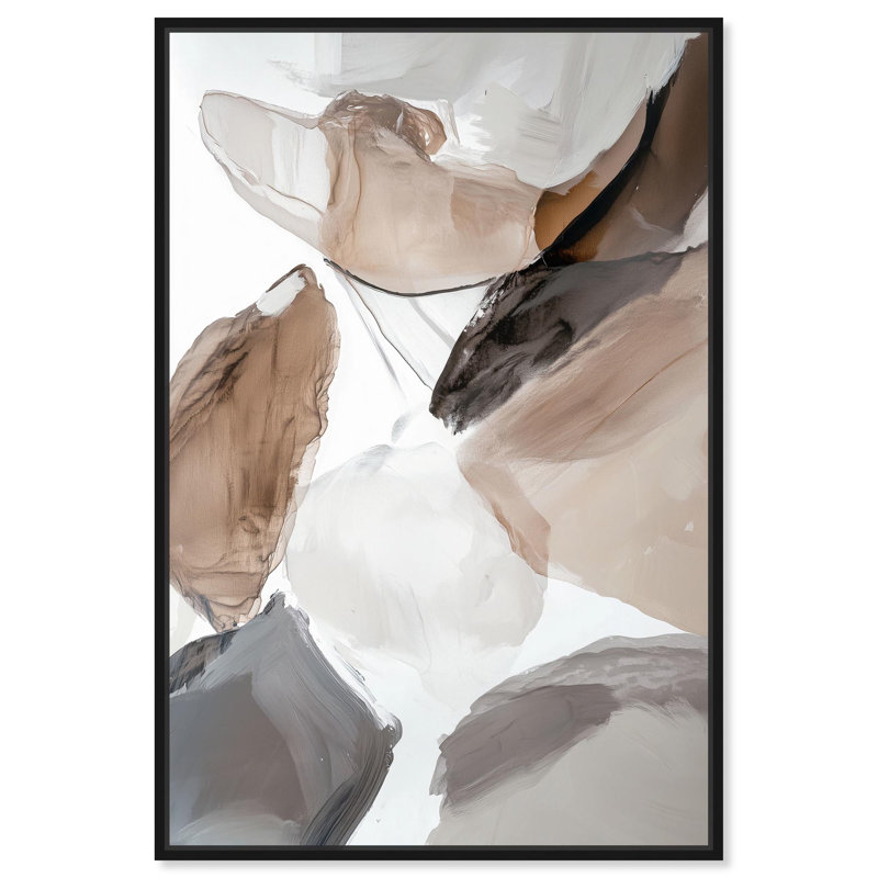 «Sediment Hues I» par Art Remedy, Noir, H 16 po x l 11 po, Cadre flottant