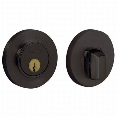 Contemporary Low Profile Single Cylinder Deadbolt