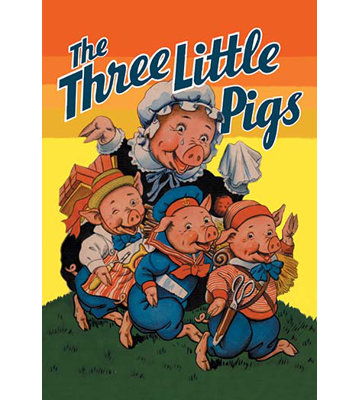 « the three à trois little porc » par milo winter