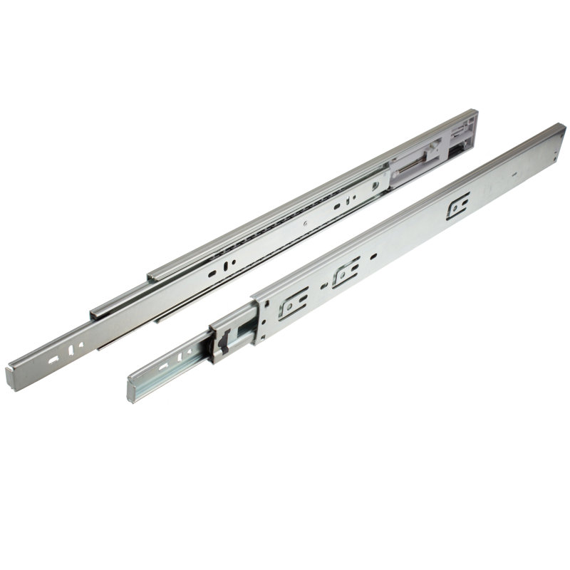 Glissière en métal pleine extension à fermeture latérale, H 18 po x l 1,75 po x p 0,5 po