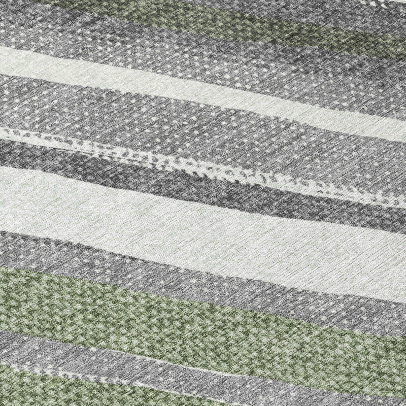 Machine Washable Indoor/Outdoor Huseby ACN2282 Stripes Rug, Rectangle 5' x 7'6"
