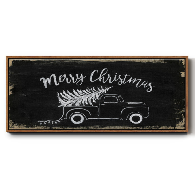 Merry Christmas Truck - Toile encadrée