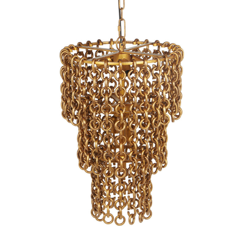 Lustre en laiton à 3 niveaux
