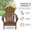 Chaise Adirondack d'extérieur en bois massif Adiraica-1480280712