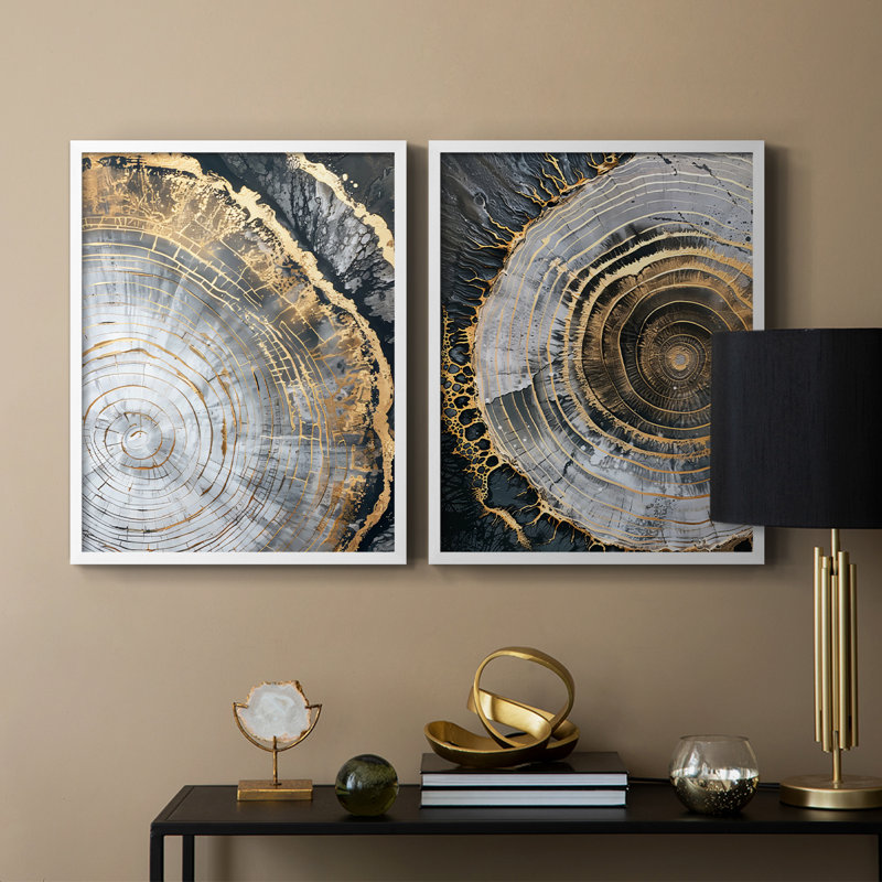 Série ABSTRACT CCxxix - reproduction encadrée de qualité supérieure - prête à être accrochée - aucun clou requis - aucun clou requis