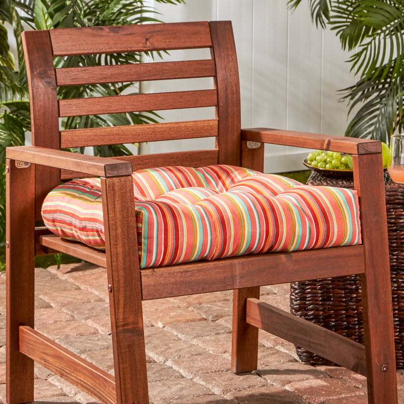 Shipton Outdoor 20'' Dining Chair Seat Cushion, Watermelon, 1