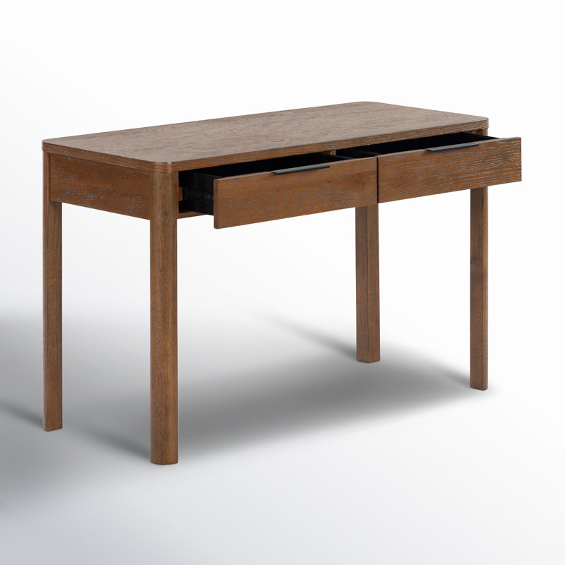 Gabrietta Solid + Manufactured Wood Writing Desk, Medium Oak