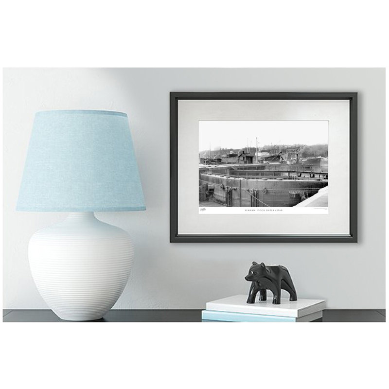 Seaham, Dock Gates C1960 by Francis Frith - Single Picture Frame Print, 40cm H x 50cm W x 2.3cm D