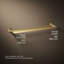 24" Wall Mounted Double Towel Bar-2045360980