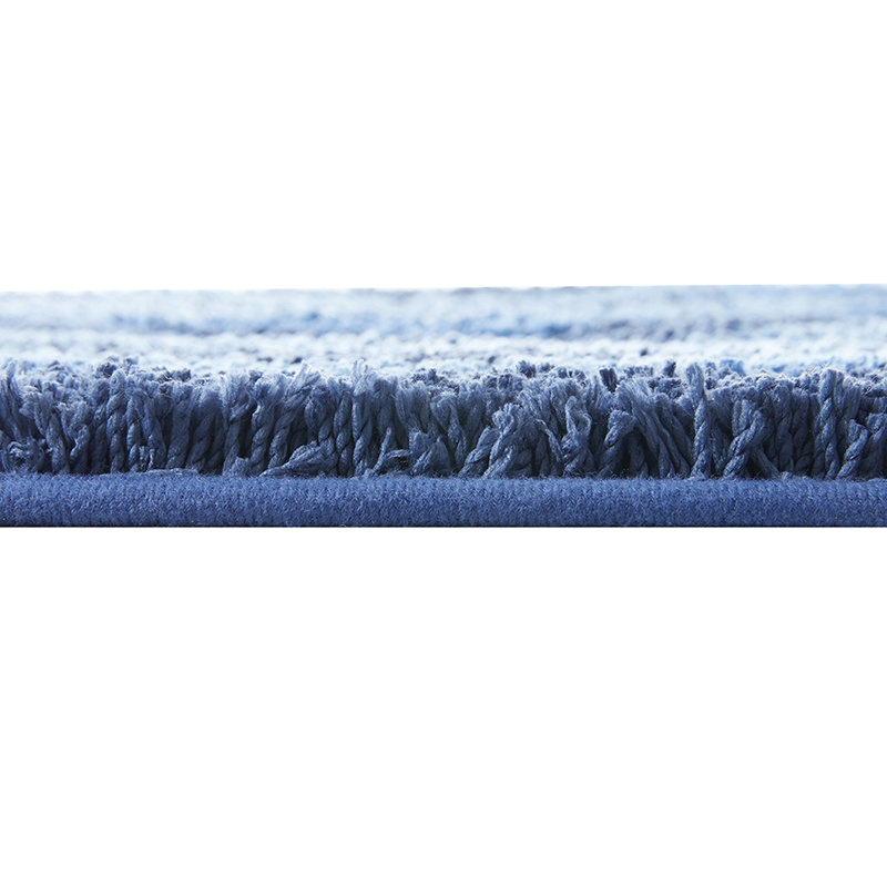 Clara Clark Ultra Soft Non-Slip 3 Piece Shaggy Chevron Bath Rug Set, Blue