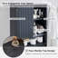 Armoire de rangement autoportante au-dessus de la toilette avec porte coulissante cannelée Riccio-2046534790