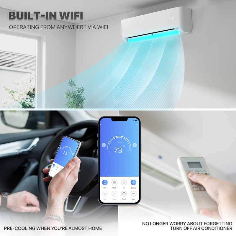 24000 BTU White Smart Control Ductless Mini-Split Heat Pump