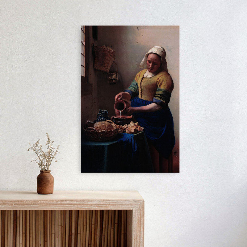 «The Milkmaid», impression murale contemporaine classique, 24" H x 16" W