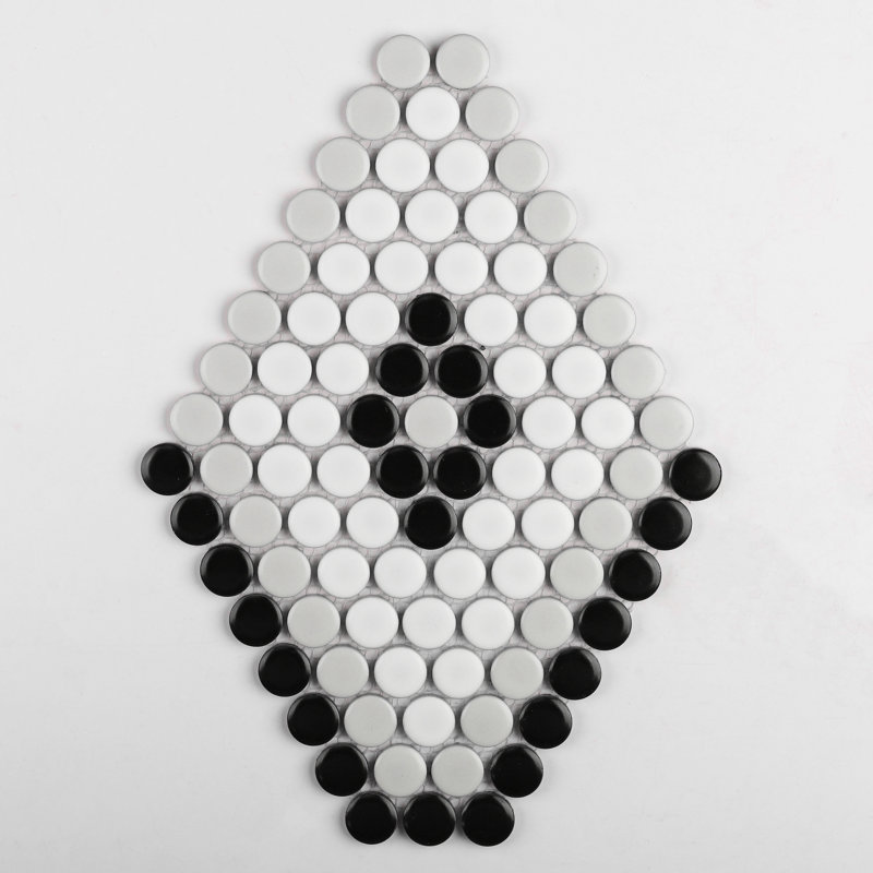 Perfection 1" x 1" Porcelain Penny Round Mosaic Wall & Floor Tile