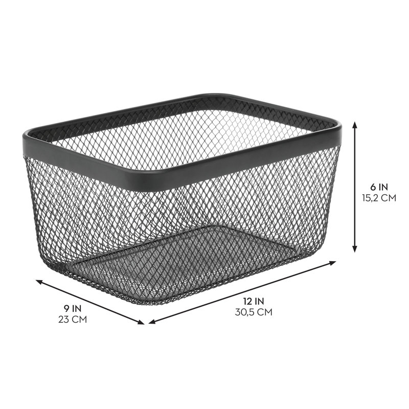 Panier Meshi 12 x 9 x 6, Noir mat