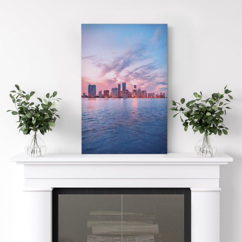 Architecture, bâtiment, vue sur le port, coucher de soleil pastel, paysage urbain, centre-ville, bâtiments, photo, art moderne