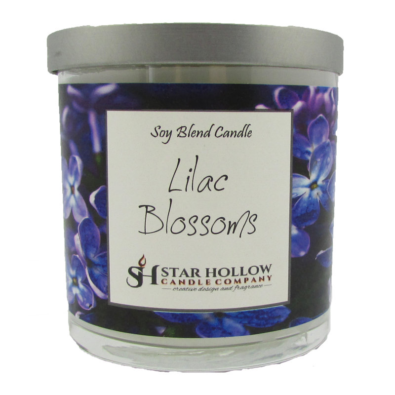 Bougie pour pot de fleurs parfumée lilas, H 3,25 po x l 2,75 po x p 2,75 po