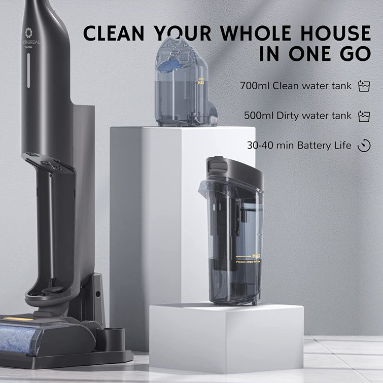 Airthereal Smart Wet Dry Vacuum Cleaner V1, Cordless Hard Floor Cleaner Vacuum Mop All in One with Self-Cleaning with Extra Brush-Roll and Filter