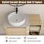 Ensemble de meuble-lavabo mural simple 36 po avec plateau en pierre reconstituée Eaton-698328507-698085267