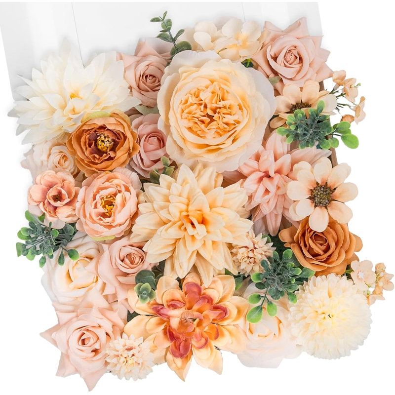 Ensemble de fleurs artificielles mélangées Blush Champagne