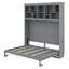 Grand lit escamotable mural avec tablettes supérieures et port USB-102515716