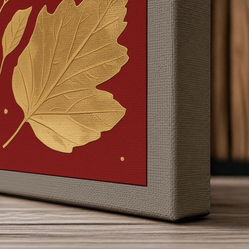 Gilded Botanica Botanical - Wrapped Canvas, 30x20 - 76.2 x 50.8 cm, Taupe Border