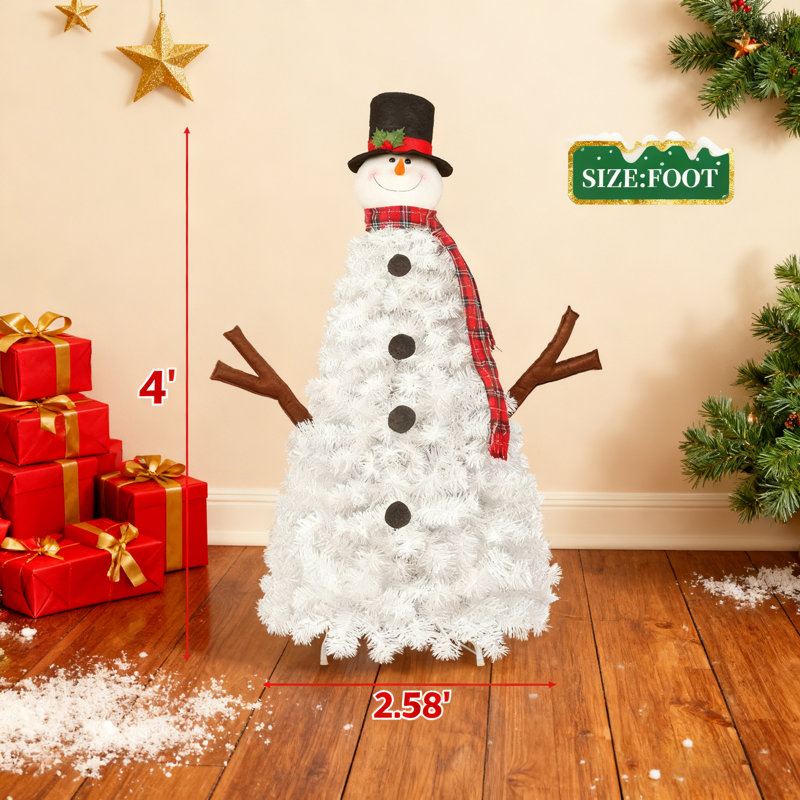 Arbre de Noël avec 100 lumières bonhomme de neige et arbre de Noël avec 380 branches