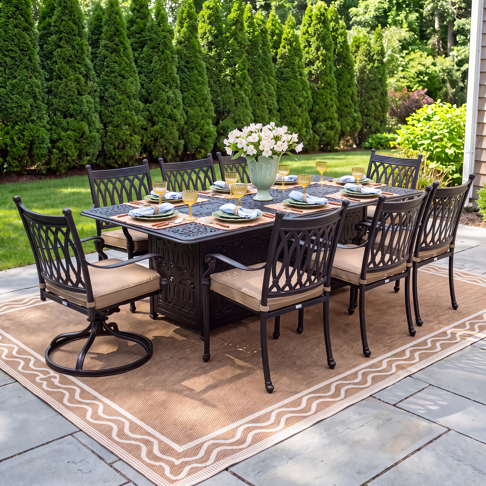 Brockport 84" Sunbrella® Patio Dining Set