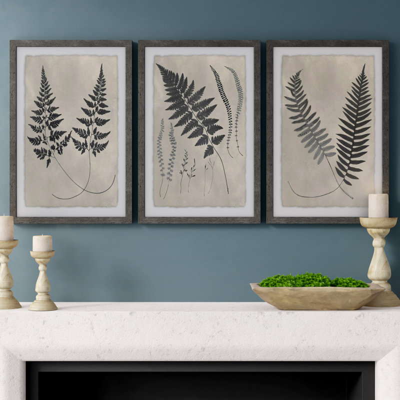 « rétro triptyques study ii »-ensemble de 3 reproductions d’art sur papier, H 24 po x l 16 po x L 1,5 po